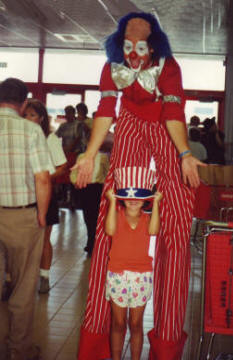 Orlando Clown Stilt Walker Grand Opening Event