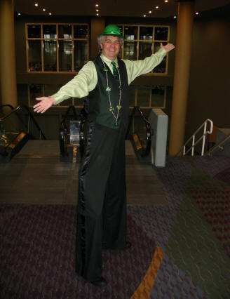 St. Patty Day Stilt Walker Orlando Florida